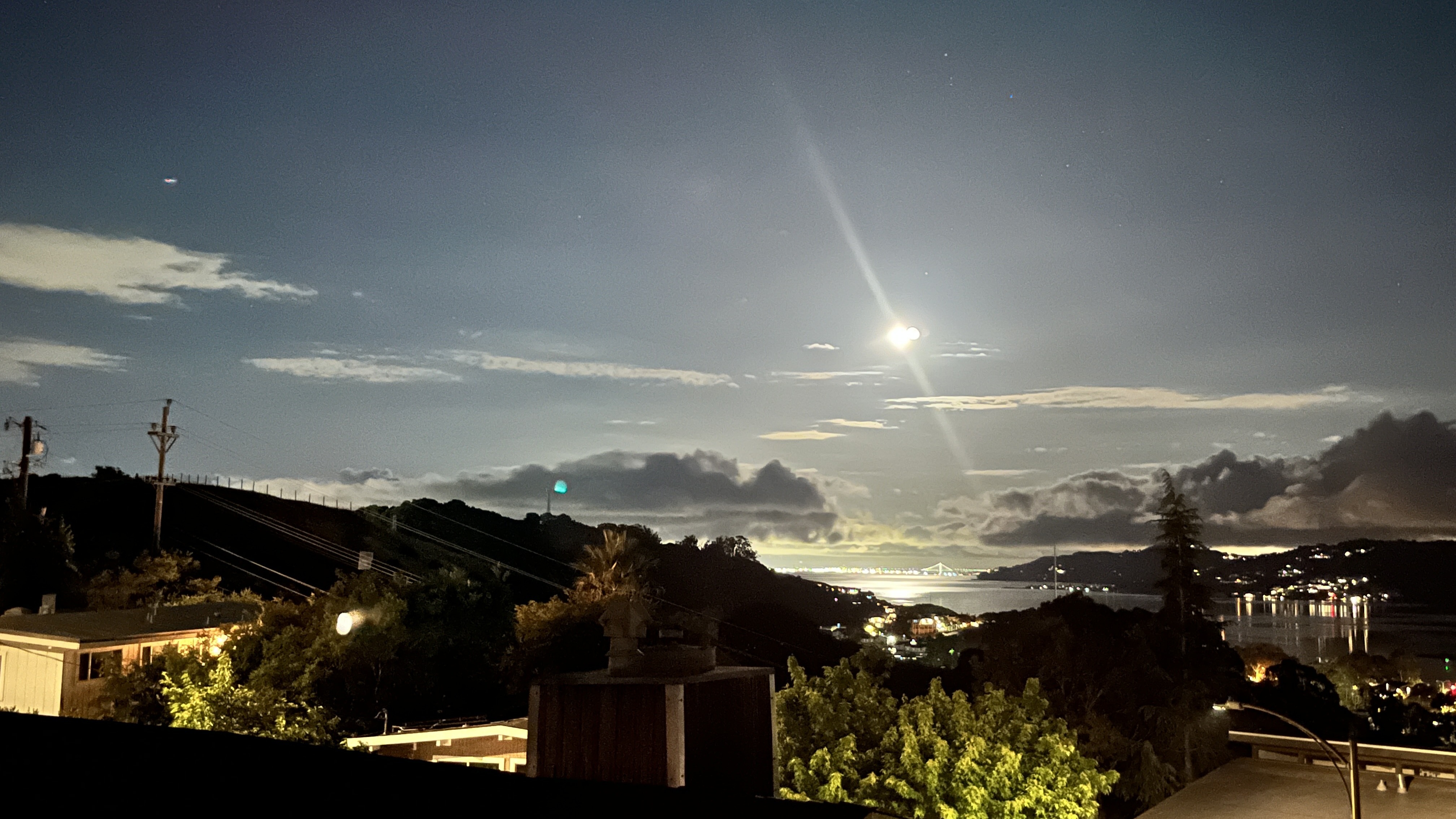 Moonrise over the Bay Bridge