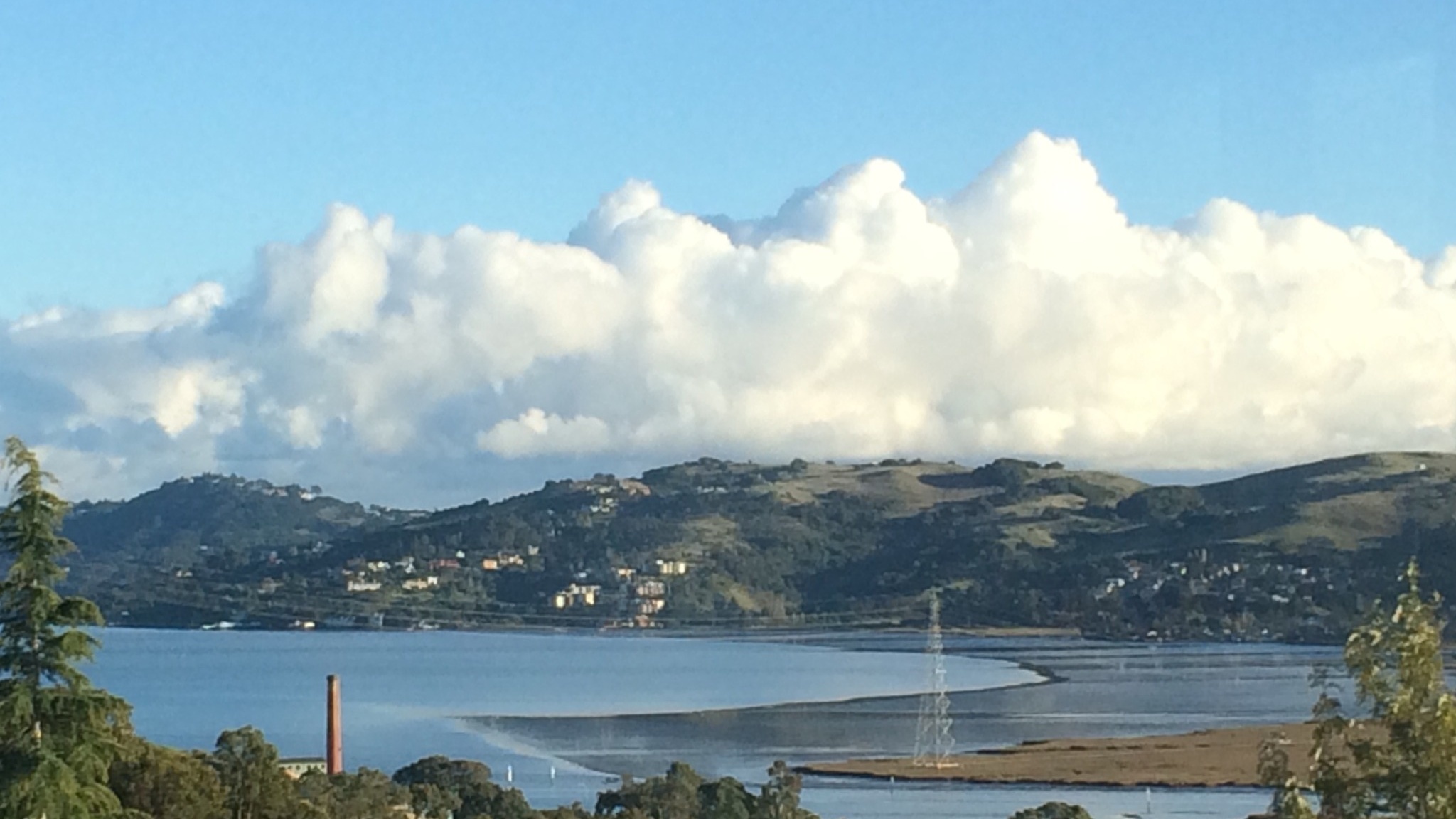Bay and clouds from the home