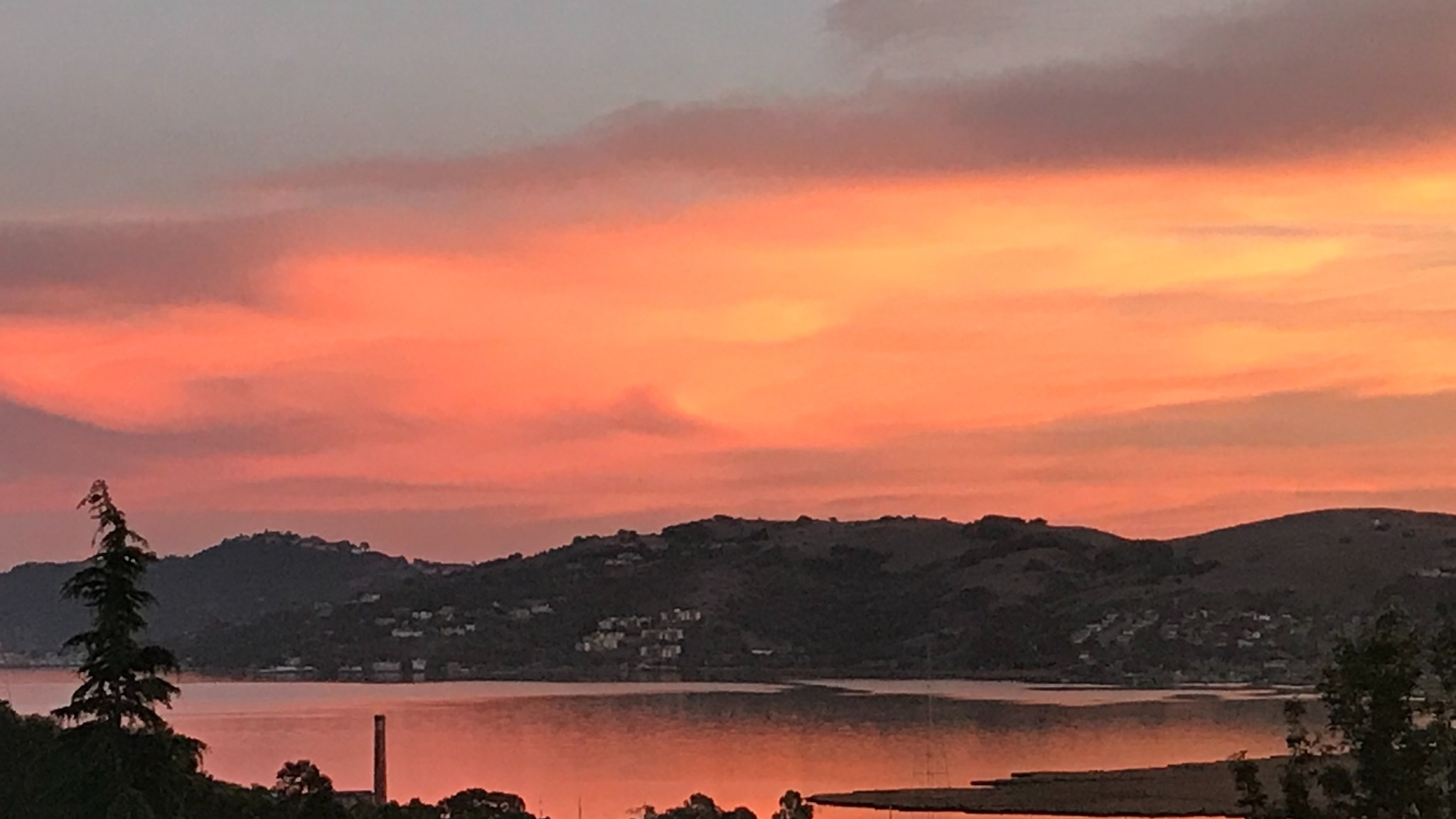 Sunset over the lagoon